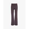 We Are Tala Omens Cool Espresso Dayflex Slim-fit Flared-leg Stretch Recycled-nylon Leggings In Cool Espresso