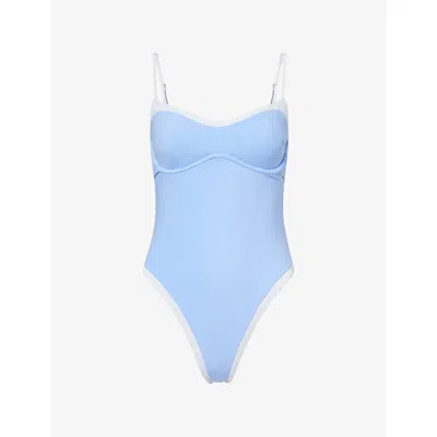 We Are Tala Omens Iris Blue Contrast Underwired Swimsuit