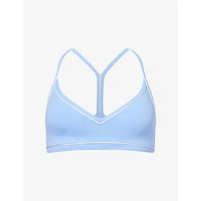We Are Tala Omens Iris Blue Dayflex Contrast Sweetheart Sports Bra Xs
