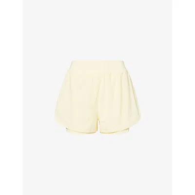 We Are Tala Omens Lemon Yellow Skinluxe Built-in 2-in-1 Stretch-woven Short