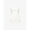 We Are Tala Omens Milk Longline Strapless Cotton And Linen Top
