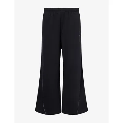 We Are Tala Omens Multiway Wide-leg Cotton Jogging Bottoms Black