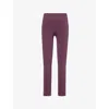 We Are Tala Omens Sculpt Seamless Scrunch Tapered-leg Mid-rise Stretch-woven Blend Leggings Plum Marl In Plum Marl