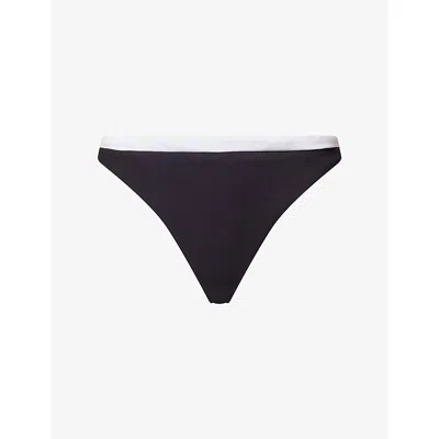 We Are Tala Omens Shadow Black Contrast Cheeky Bikini Bottoms Xl In Multi