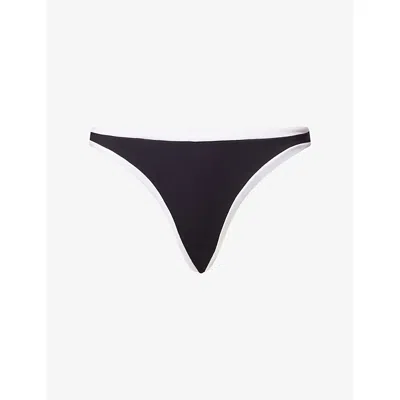 We Are Tala Omens Shadow Black Contrast Cheeky Mid-rise Bikini Bottoms