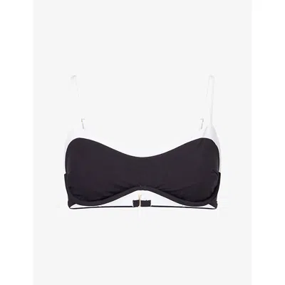 We Are Tala Omens Shadow Black Contrast Underwired Bikini Top