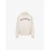 We Are Tala Omens  Relaxed-fit Embroidered-logo Hoodie In Neutral