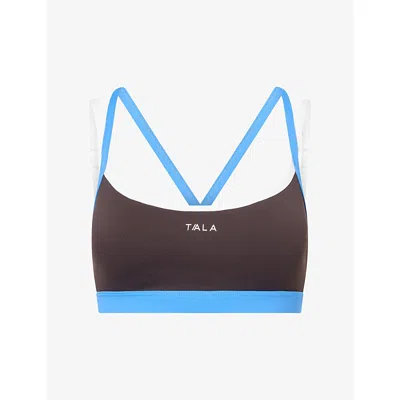 We Are Tala Omens Skinluxe Contrast-strap Jersey Sports Bra Americano Xs