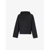 We Are Tala Omens Black Softsmart Flared-sleeve Oversized Jersey Hoody