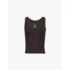 We Are Tala Omens Espresso 365 Sculpt Reversible Stretch-jersey Top In Espresso