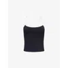 We Are Tala Omens Shadow Black Dayflex Built-in Support Bandeau Racer Stretch-woven Vest Top