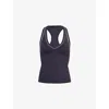 We Are Tala Omens Navy Dayflex Contrast Built-in-support Stretch-woven Racer Vest In Blue