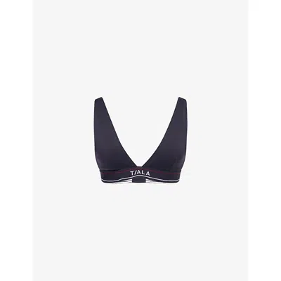 We Are Tala Omens Midnight Navy Dayflex Contrast Logo Band Sports Bra