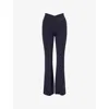 We Are Tala Omens Dayflex High-waisted Stretch-jersey Yoga Trousers Midnight Navy Xl In Blue