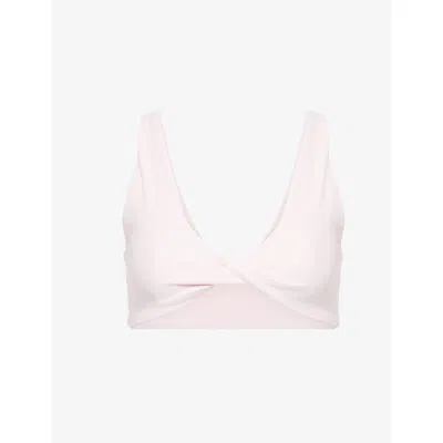 We Are Tala Omens Pale Pink Dayflex Twist Front Sport Bra
