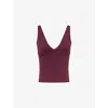 We Are Tala Omens Dayflex V-neck Jersey Vest Top Fig Xl In Purple