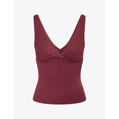 We Are Tala Omens  Dayflex V-neck Vest Top In Brown