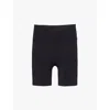 We Are Tala Omens Shadow Black Dayflex Wrap Stretch-recycled Nylon Cycling Shorts In Shadow Black