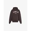 We Are Tala Omens Kangaroo-pocket Fleece-branding Cotton-blend Hoody Espresso In Espresso