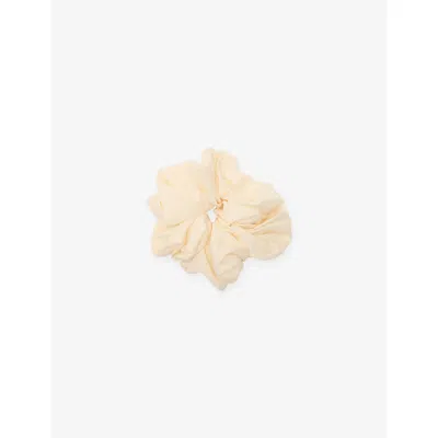 We Are Tala Omens  Minimalist Satin Scrunchie In Coconut