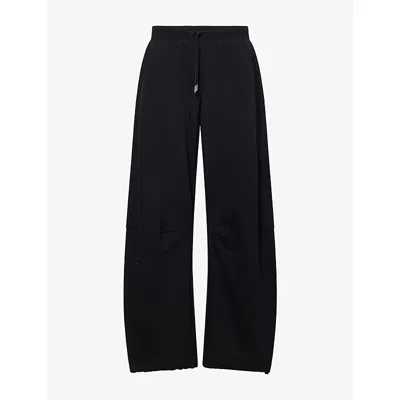 We Are Tala Omens  Multiway Barrel-leg Cotton-jersey Jogging Bottoms In Black