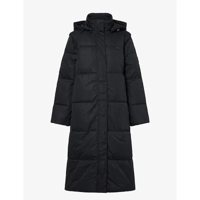 We Are Tala Omens  Polar Longline Puffer Coat In Black