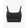 We Are Tala Omens Black Marl Sculpt Seamless Bandeau Sports Bra In Black