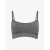 We Are Tala Omens Charcoal Marl Sculpt Seamless Bandeau Sports Bra Xl In Gray