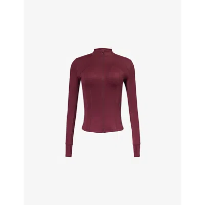 We Are Tala Omens Dayflex Zip-up Stretch-woven Sports Jacket Fig In Purple