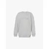 We Are Tala Omens Soft Sage Studio Borg-logo Oversized Organic-cotton Jersey Sweatshirt