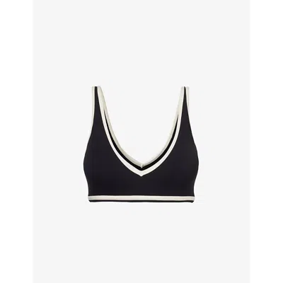 We Are Tala Womens Black Dayflex Slim-fit Stretch-recycled Nylon Sports Bra