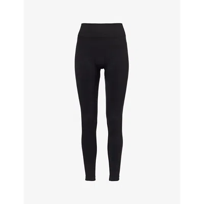 We Are Tala Womens Black Marl Sculpt Seamless High-rise Stretch-recycled Polyamide And Polyester Leg