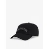 We Are Tala Womens Black Tala Active Brand-print Recycled-cotton Baseball Cap