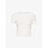We Are Tala Womens Coconut Milk 365 Short-sleeve Stretch-woven Jersey T-shirt