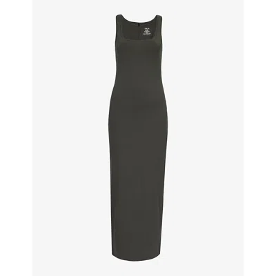 We Are Tala Womens Dark Olive 365 Slim-fit Stretch-woven Maxi Dress