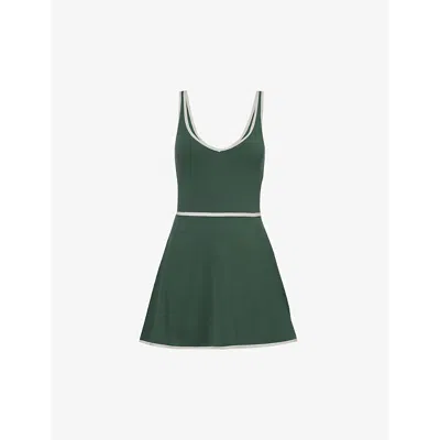We Are Tala Womens Green Dayflex Slim-fit Stretch-recycled Nylon Mini Dress