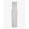 We Are Tala Womens Grey Marl 365 Slim-fit Stretch-woven Maxi Dress