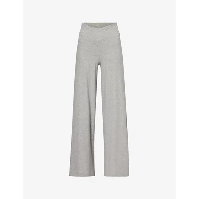 We Are Tala Womens Grey Marl 365 Wide-leg Stretch-woven Trousers