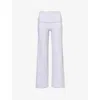 We Are Tala Womens Grey Marl Dayflex Wide-leg Stretch-recycled Nylon Trousers In Grey Marl