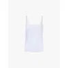 We Are Tala Womens Grey Marl Dyflx Square Neckline Stretch Recycled-polyamide Top In Grey Marl