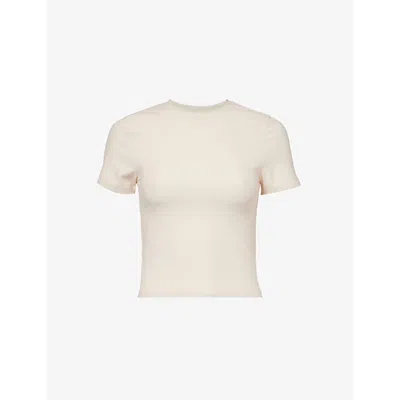 We Are Tala Womens Milk Dayflex Short-sleeved Stretch-recycled Nylon T-shirt