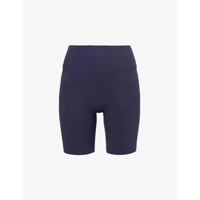 We Are Tala Womens Navy Dayflex Slim-fit Stretch-recycled Nylon Shorts