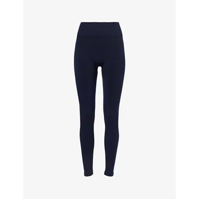 We Are Tala Womens Navy Marl Sculpt Seamless High-rise Stretch-recycled Polyamide And Polyester Legg