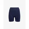 We Are Tala Womens Navy Marl Sculpt Seamless High-rise Stretch-recycled Polyamide And Polyester Shor