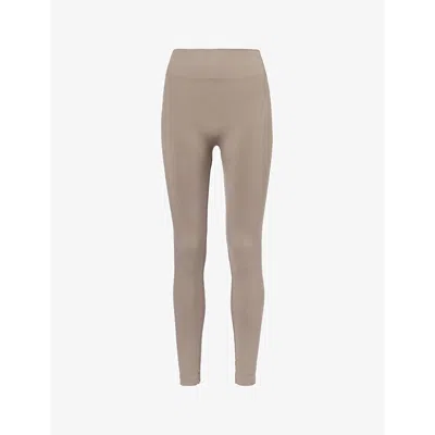 We Are Tala Womens Pebble Marl Sculpt Seamless High-rise Stretch-recycled Polyamide And Polyester Le