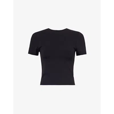 We Are Tala Womens Shadow Black Dayflex Short-sleeved Stretch-recycled Nylon T-shirt