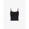 We Are Tala Womens Shadow Black Dayflex Sleeveless Stretch-recycled Nylon Top In Shadow Black
