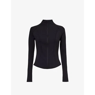 We Are Tala Womens Shadow Black Dayflex Slim-fit Stretch-recycled Nylon Jacket