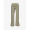 We Are Tala Womens Vintage Khaki Dayflex Wide-leg Stretch-recycled Nylon Trousers