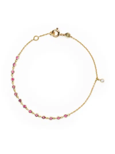 We By Whitebird 18kt Yellow Gold Clarisse Ruby Bracelet In Red